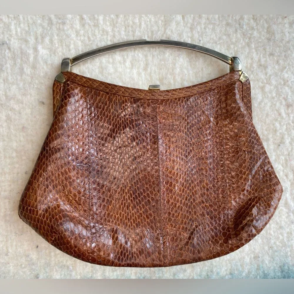 1960s Genuine Snake Skin Handbag